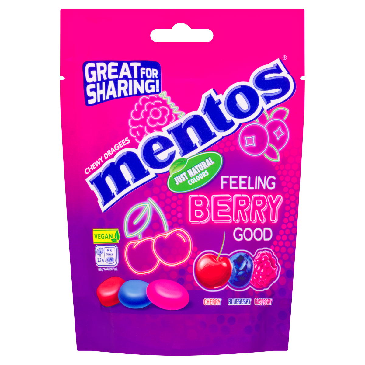Mentos Chewy Dragees Feeling Berry Good 140g