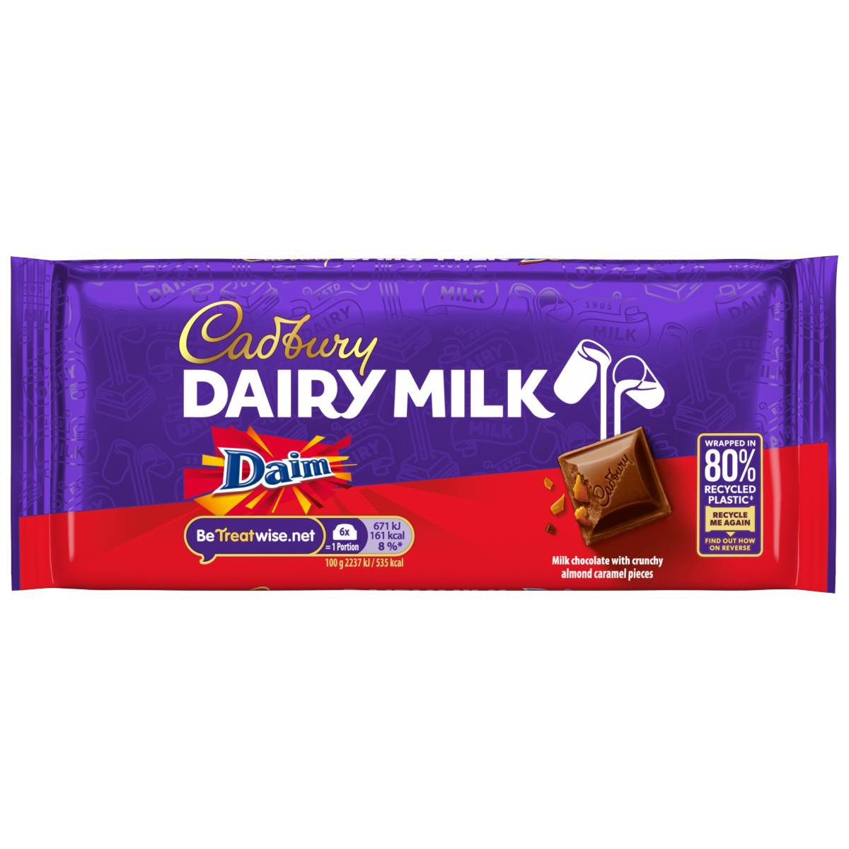 Cadbury Dairy Milk Daim Chocolate Bar 120 g