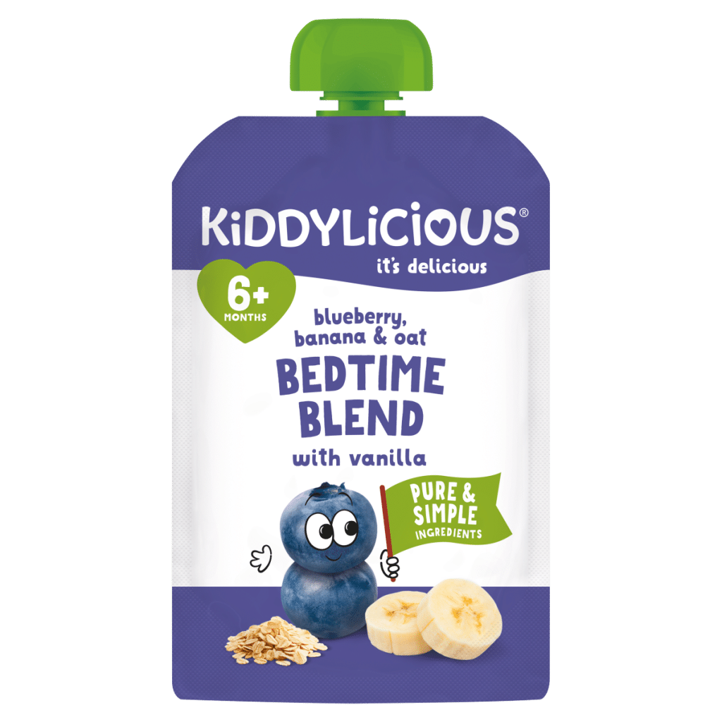 Kiddylicious Blueberry, Banana & Oat Bedtime Blend with Vanilla 6+ Months 100g