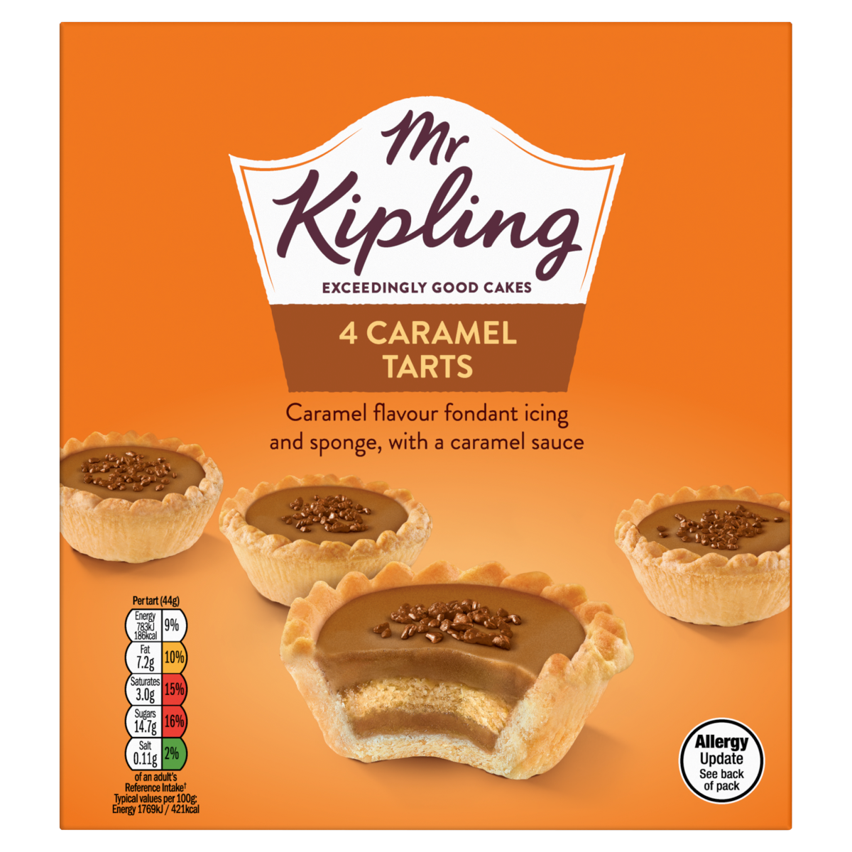 Mr Kipling 4 Caramel Tarts