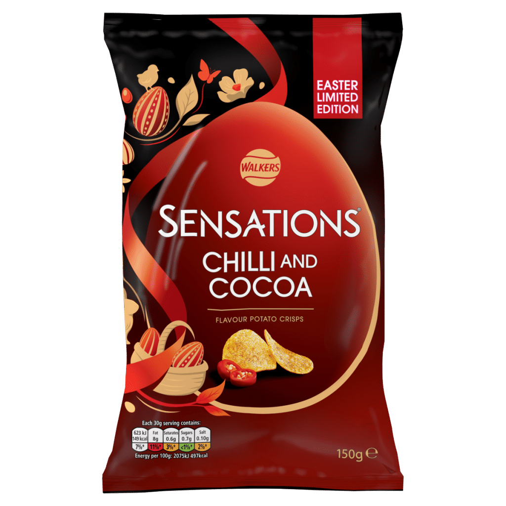 Walkers Sensations Snacks Chilli & Cocoa Sharing Crisps 150g