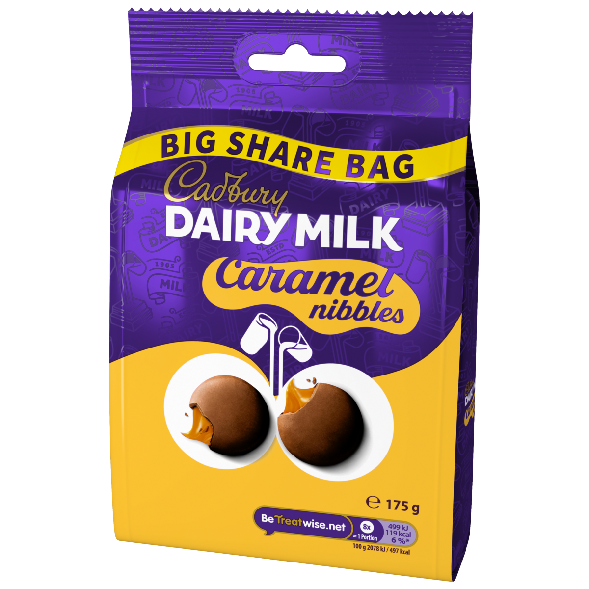 Cadbury Dairy Milk Caramel Nibbles Chocolate Sharing Bag 175 g