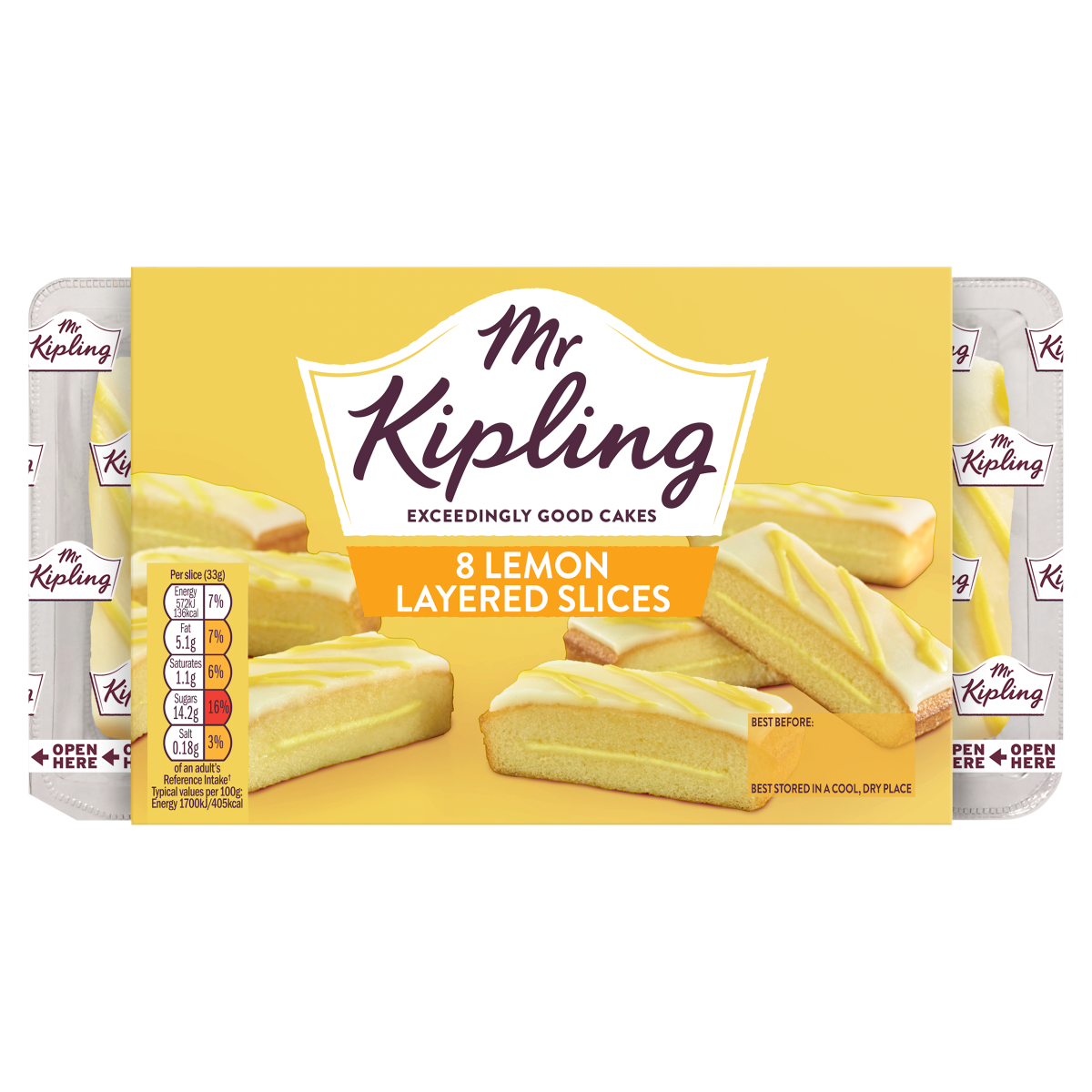 Mr Kipling 8 Lemon Layered Slices
