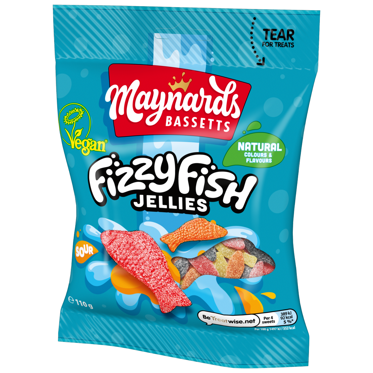 Maynards Bassetts Fizzy Fish Jelly 110g