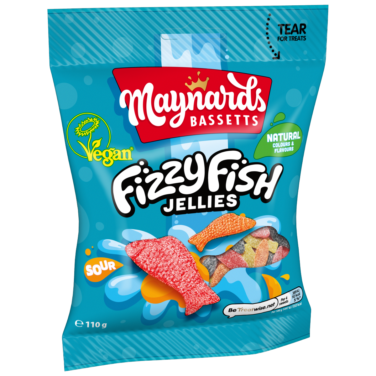 Maynards Bassetts Fizzy Fish Jelly 110g
