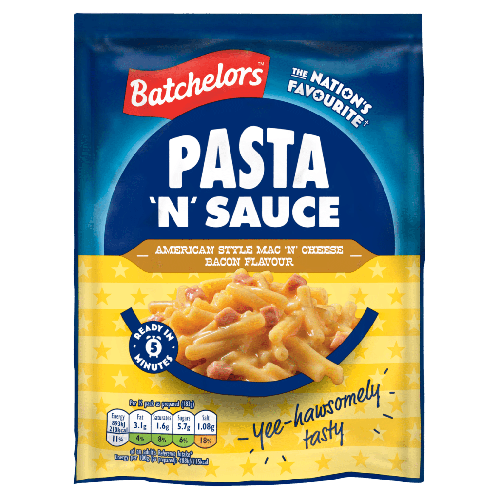 Batchelors Pasta ‘N’ Sauce American Style Mac ‘N’ Cheese Bacon Flavour 99g