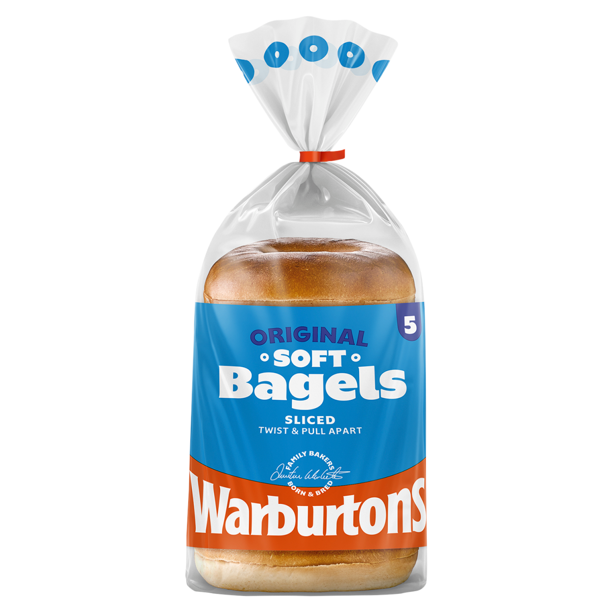 Warburtons 5 Original Soft Bagels Sliced