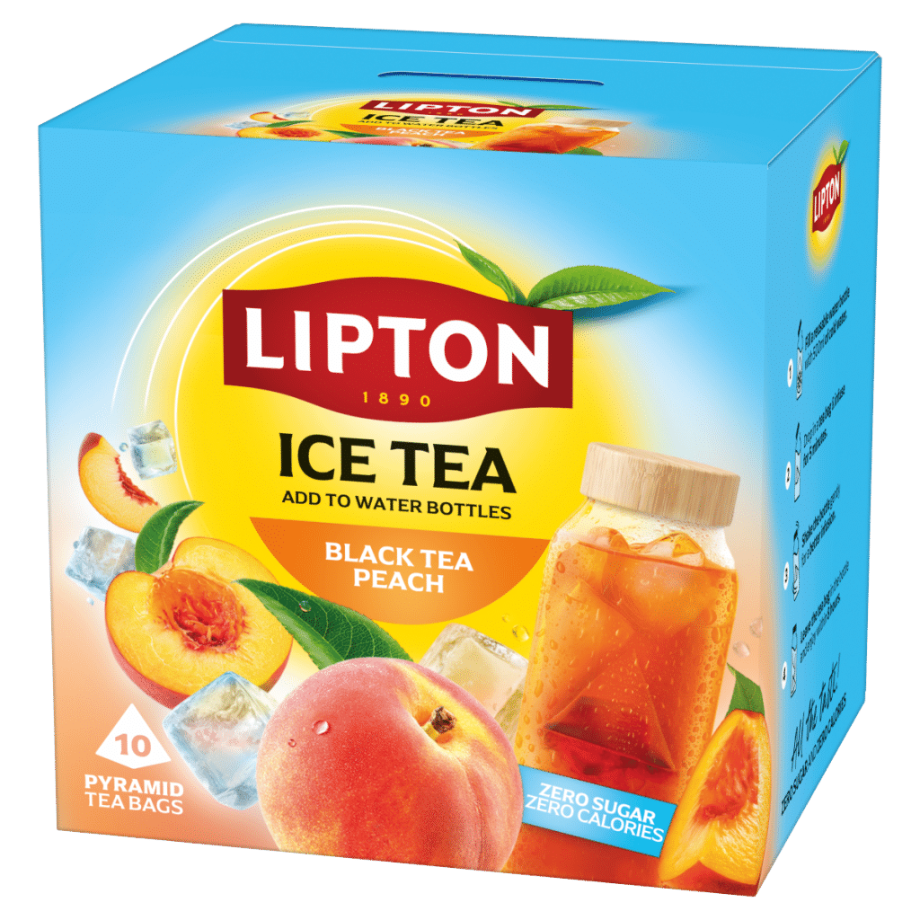 Lipton Black Tea Peach Pyramid Ice Tea Bags 35g (10 x 3.5g)