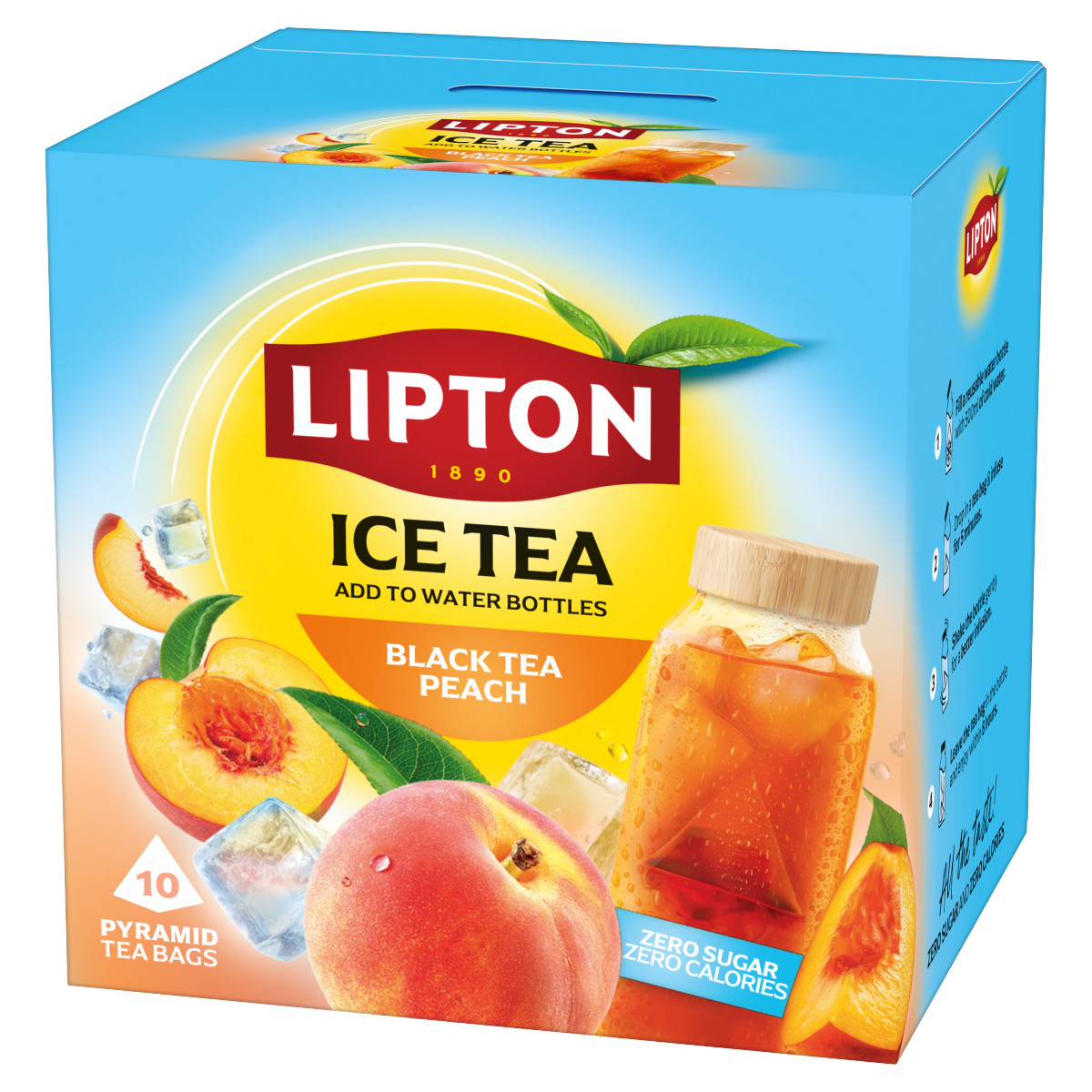 Lipton Black Tea Peach Pyramid Ice Tea Bags 35g (10 x 3.5g)