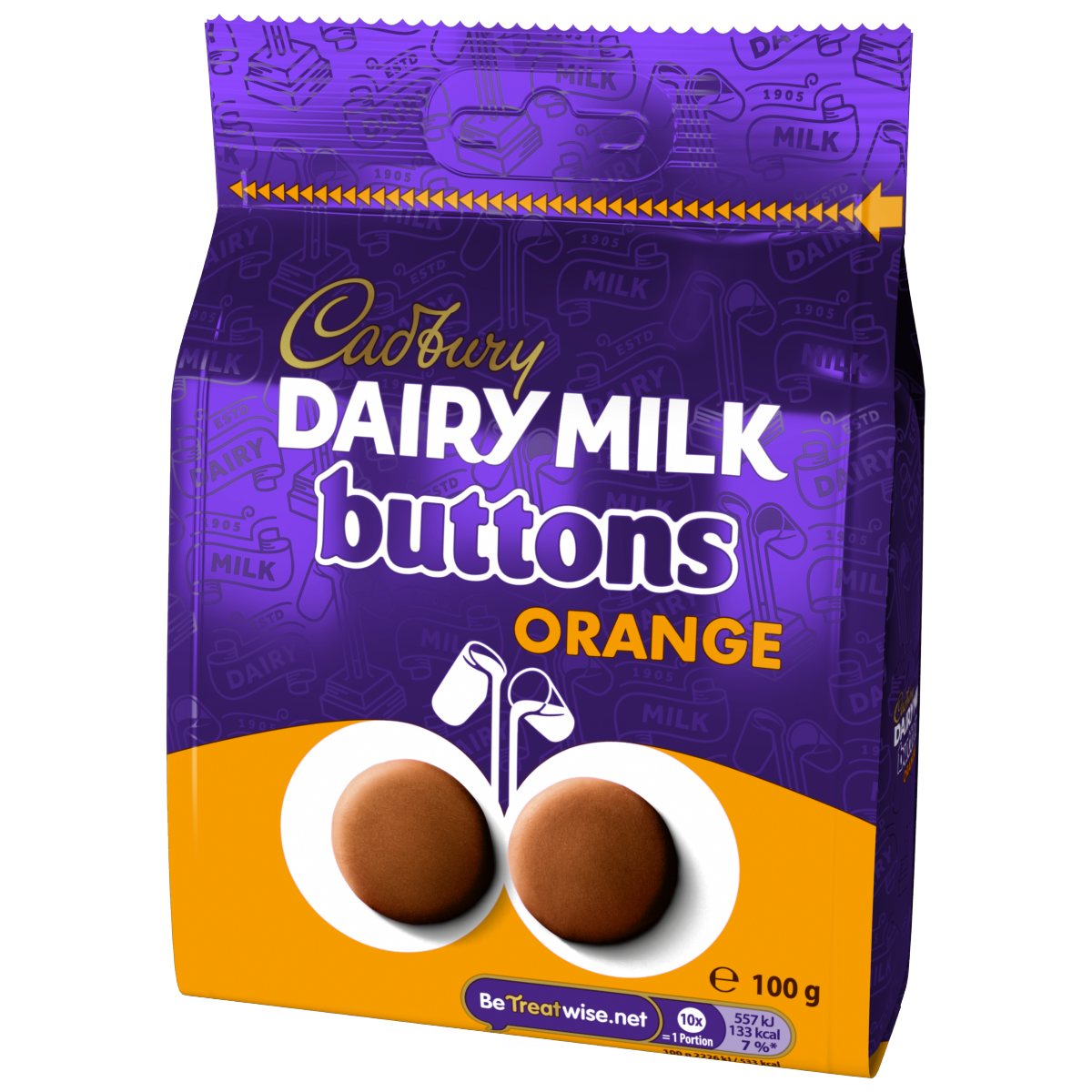 Cadbury Dairy Milk Chocolate Orange Buttons Bag 100g