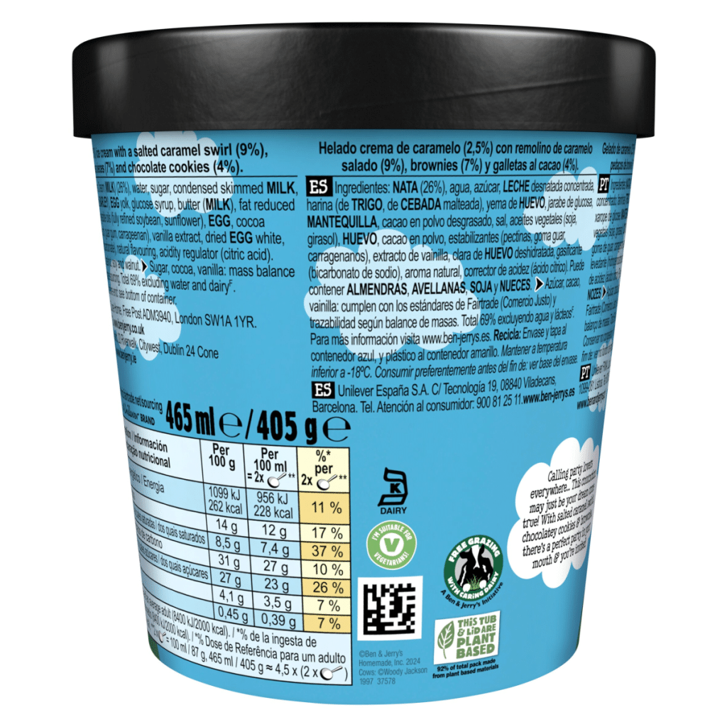 Ben & Jerry’s Ice Cream Caramel Brownie Party 465 ML