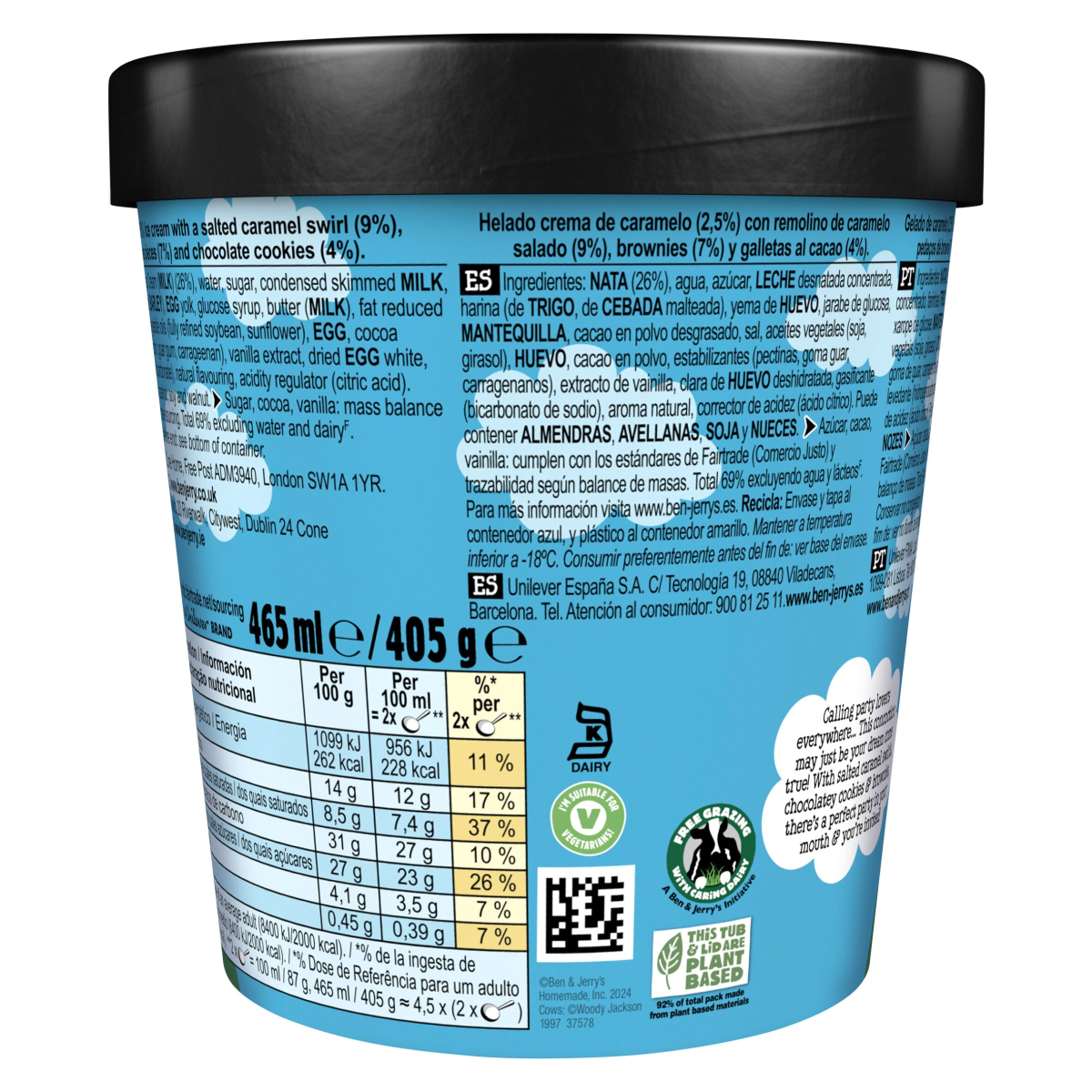 Ben & Jerry’s Ice Cream Caramel Brownie Party 465 ML