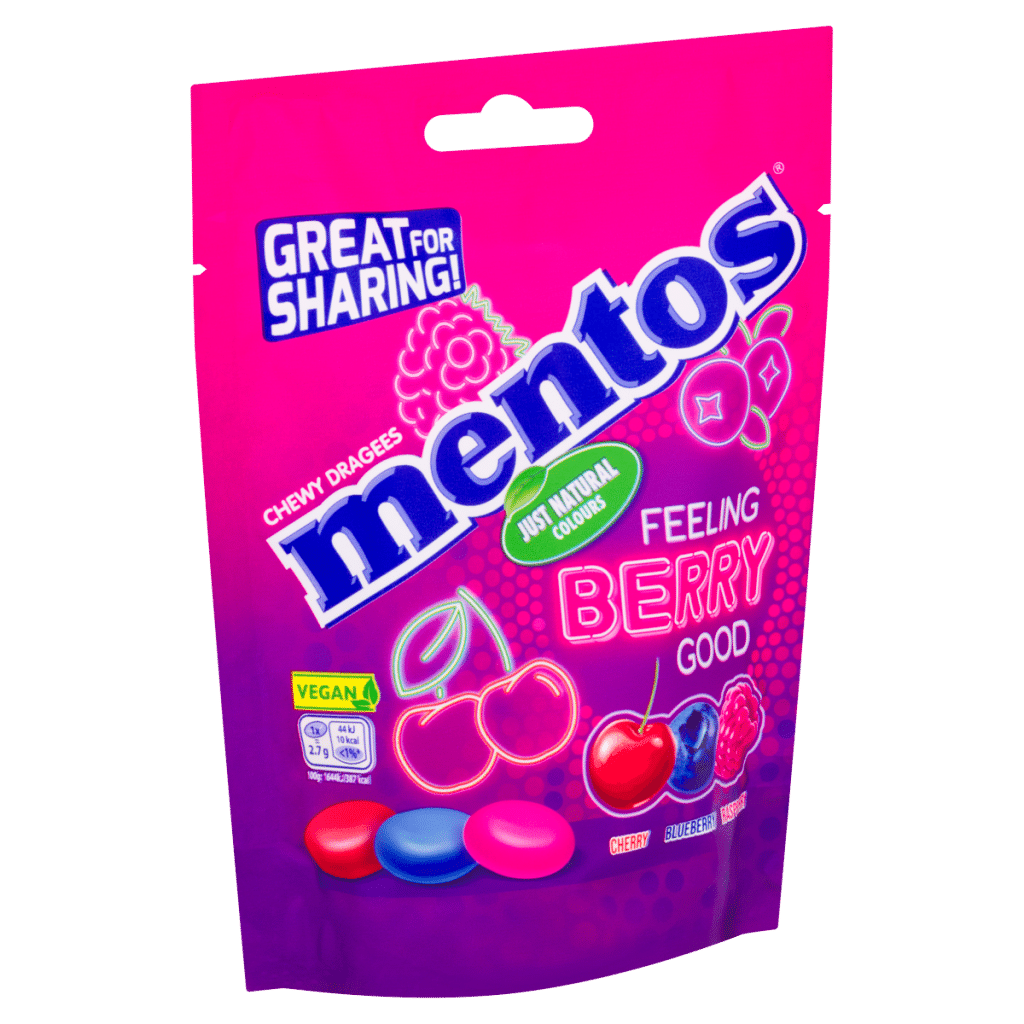 Mentos Chewy Dragees Feeling Berry Good 140g
