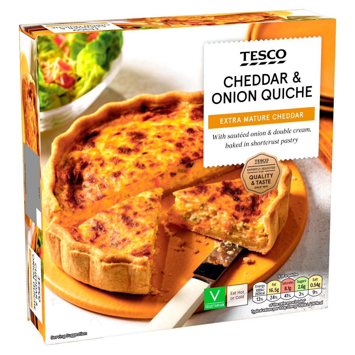 Tesco Cheddar & Onion Quiche 400g