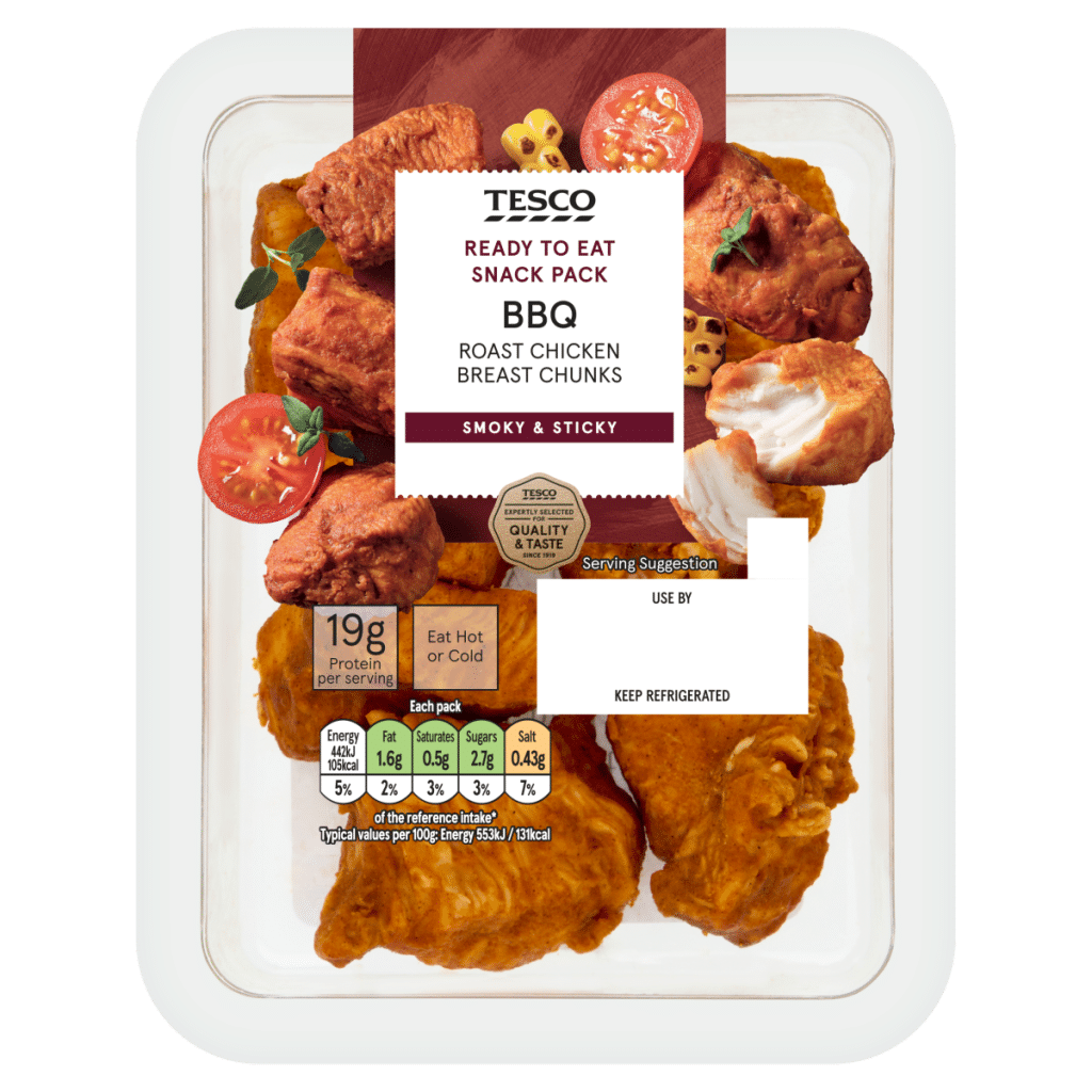Tesco BBQ Roast Chicken Breast Chunks 80g