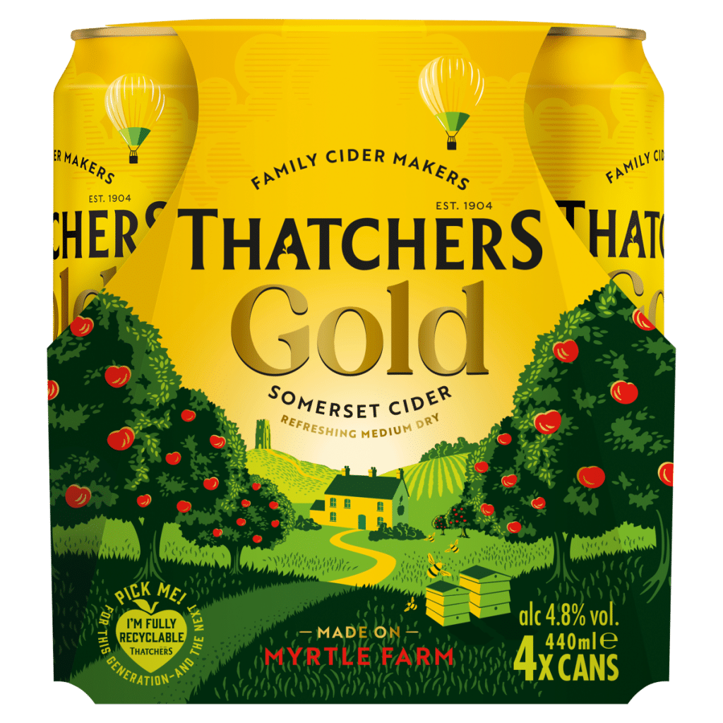 Thatchers Gold Somerset Cider 4 x 440ml