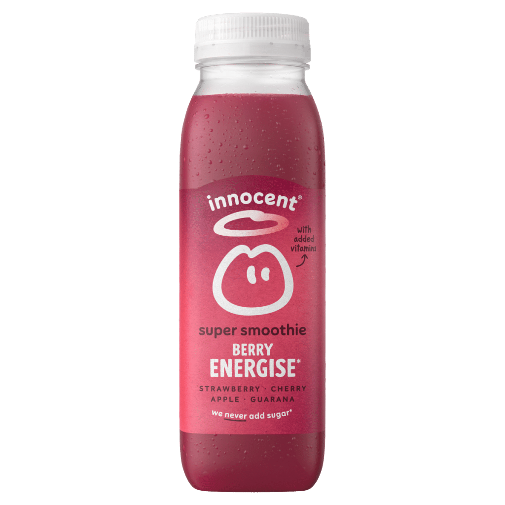 innocent Berry Energise, Strawberry, Cherry, Apple & Guarana Super Smoothie 330ml