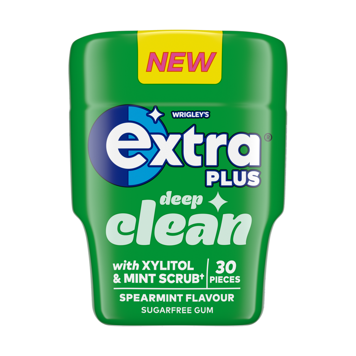 Extra Plus Deep Clean Sugarfree Chewing Gum Bottle (30 Pieces)