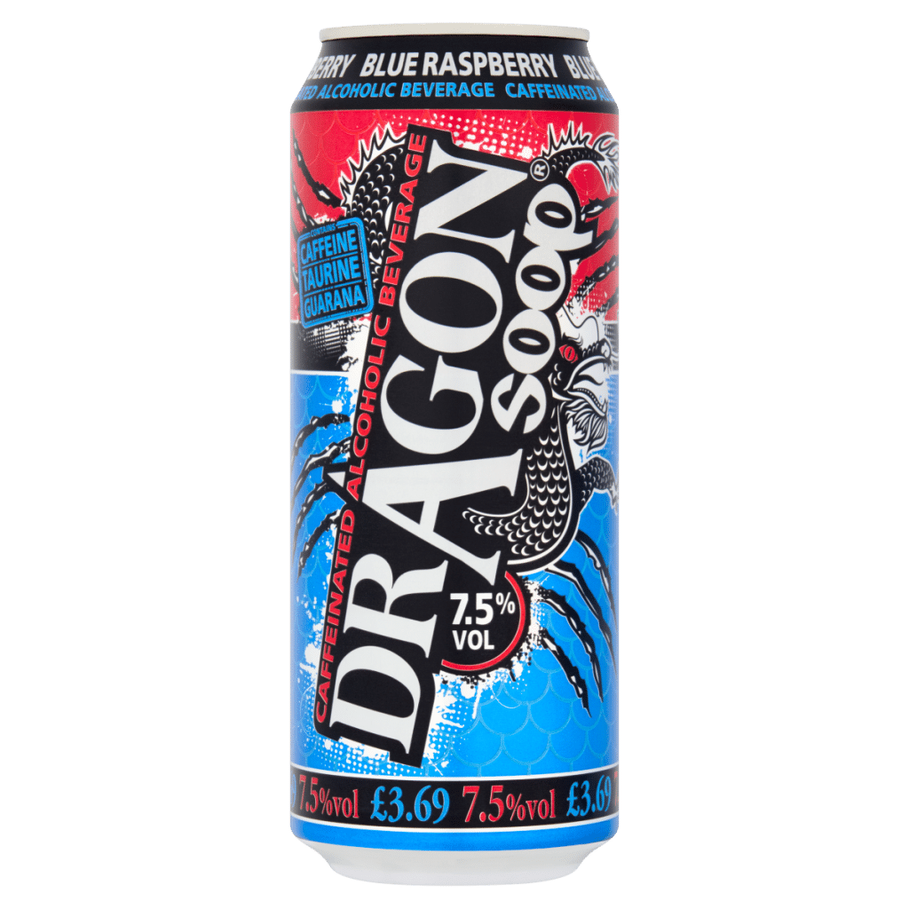 Dragon Soop Blue Raspberry Caffeinated Alcoholic Beverage 500ml