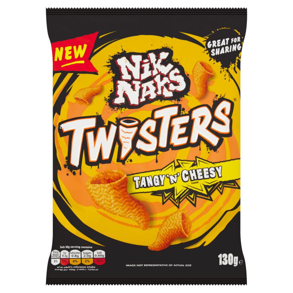 Nik Naks Twisters Tangy ‘N’ Cheesy 130g