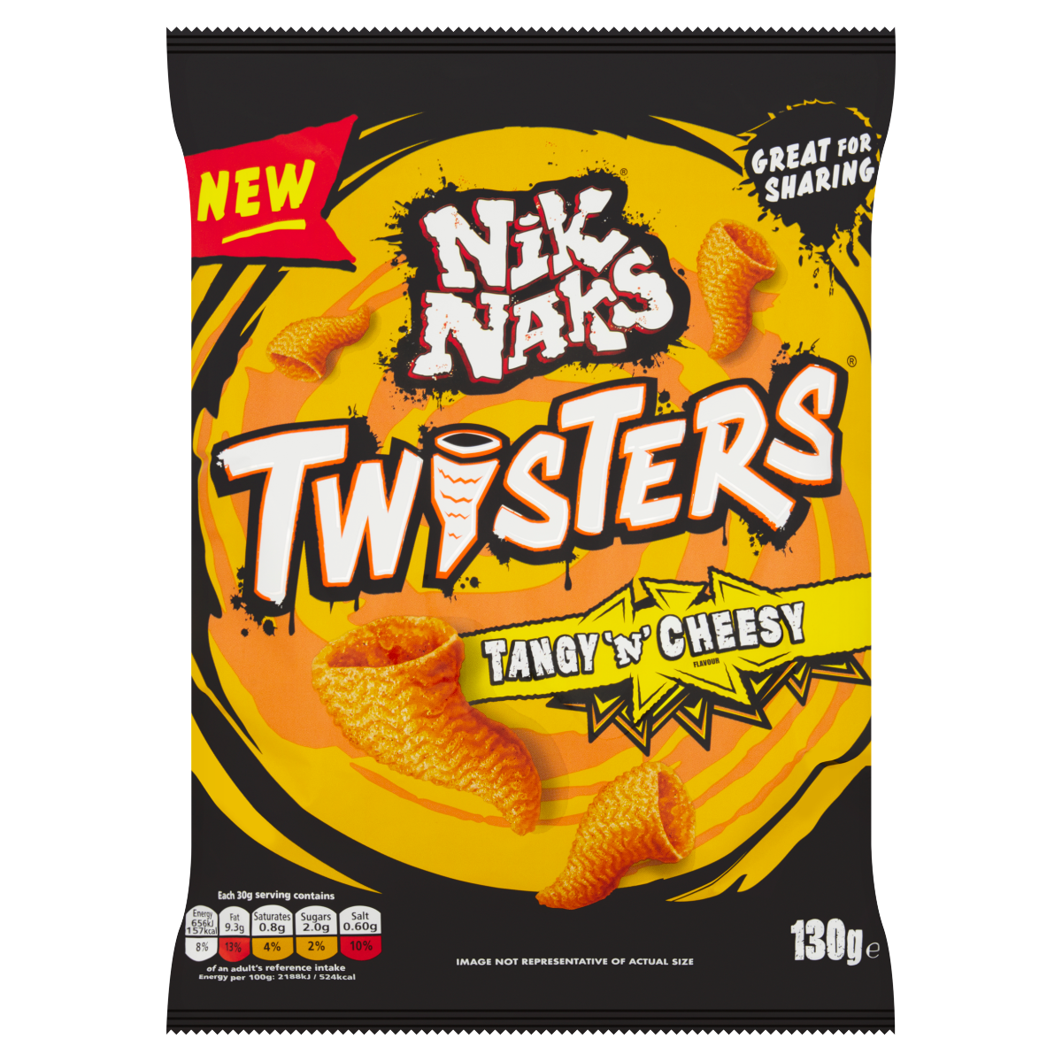 Nik Naks Twisters Tangy ‘N’ Cheesy 130g