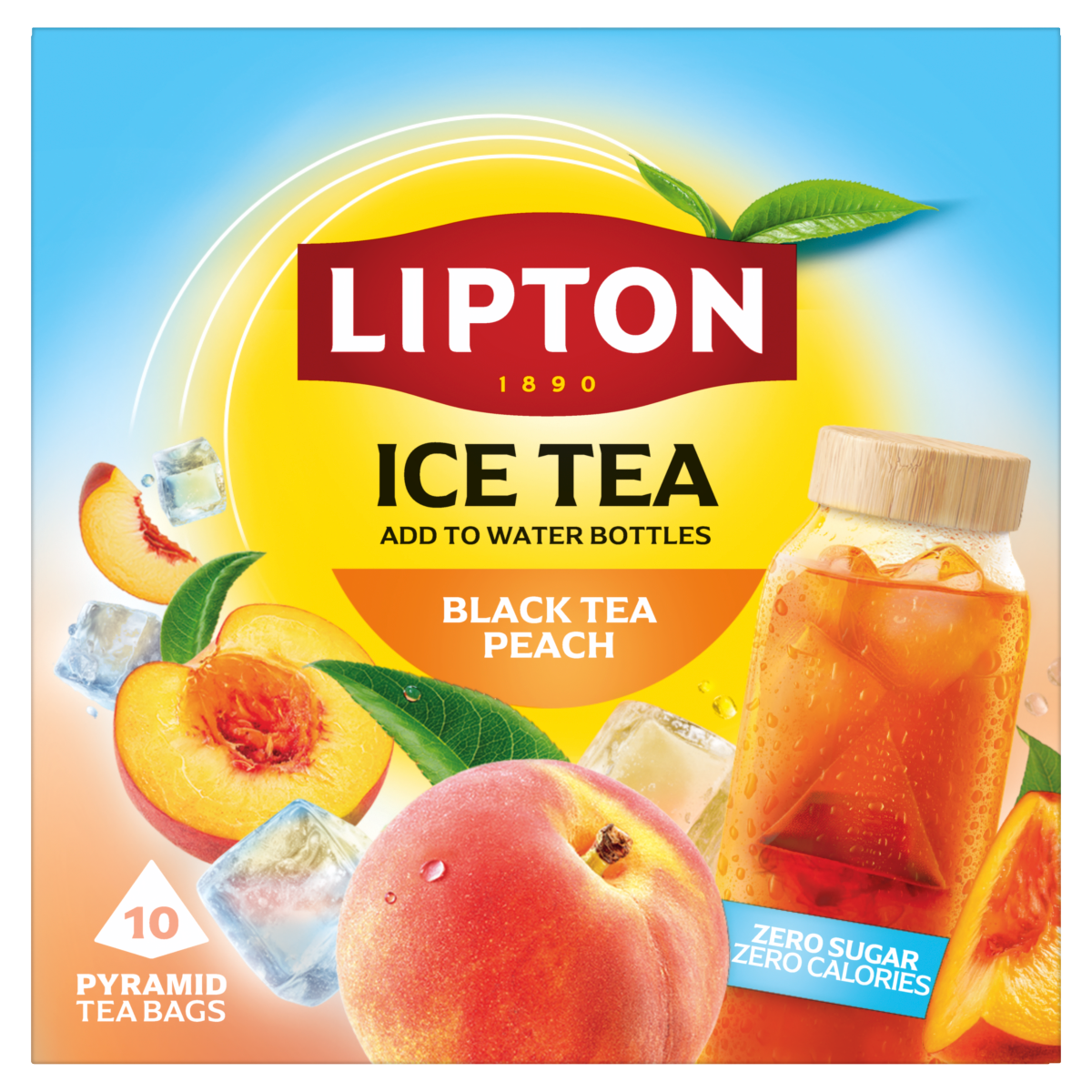 Lipton Black Tea Peach Pyramid Ice Tea Bags 35g (10 x 3.5g)