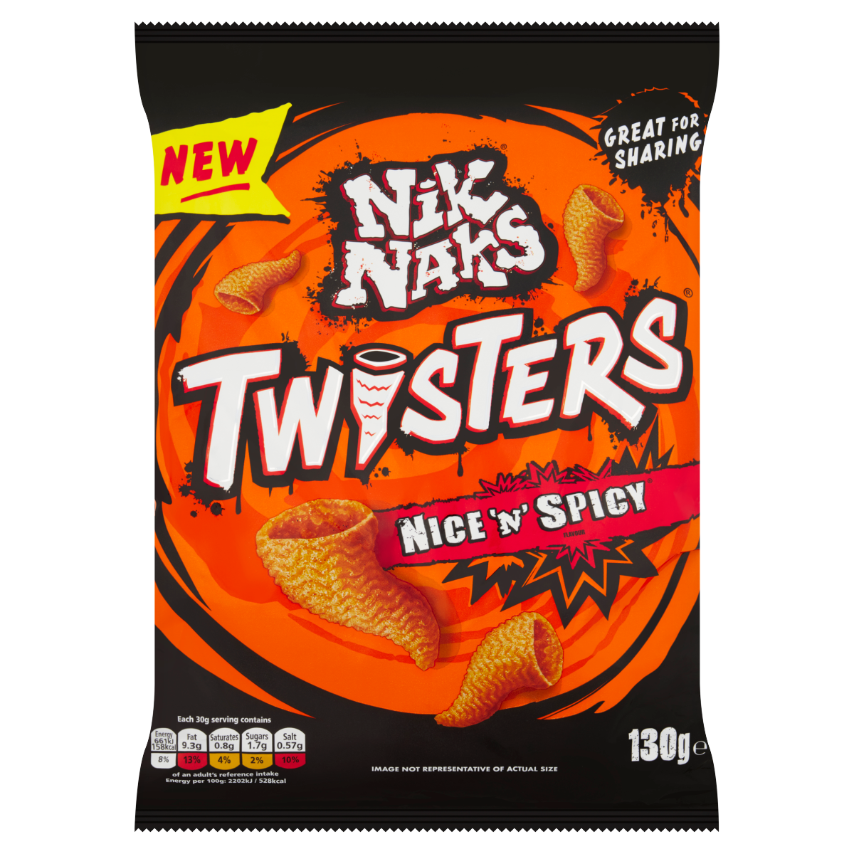Nik Naks Twisters Nice ‘N’ Spicy 130g