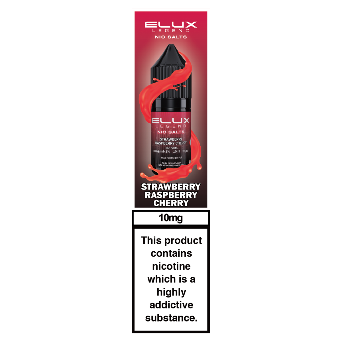 Elux Legend Nic Salts Strawberry Raspberry Cherry 10mg