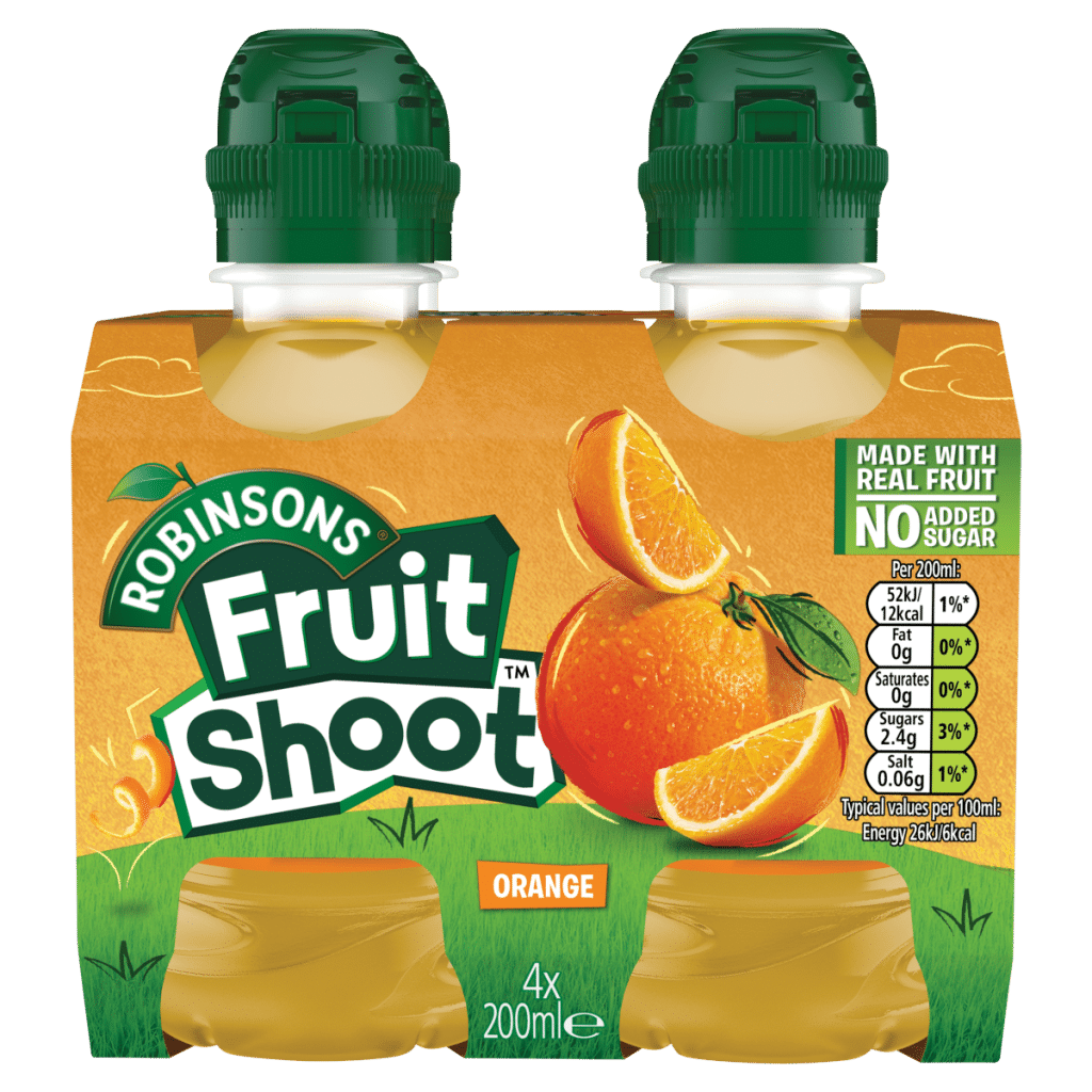 Robinsons Fruit Shoot Orange 4 x 200ml
