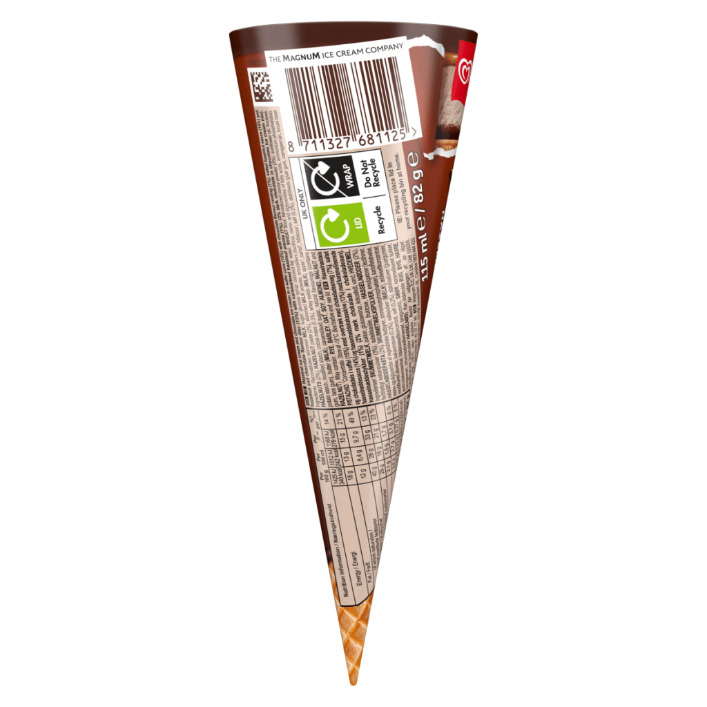 Cornetto MAX Hazelnut & Chocolate Ice Cream Cone 115 ml
