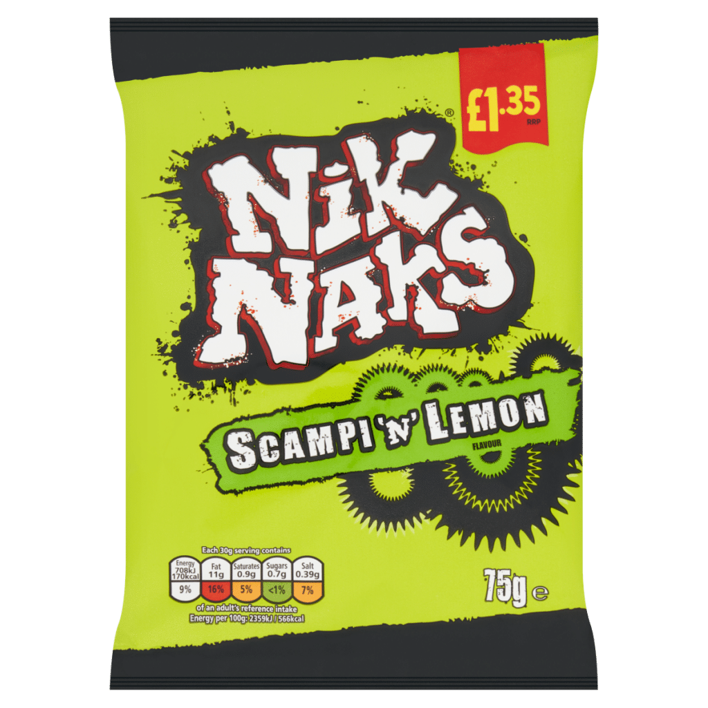 Nik Naks Scampi ‘N’ Lemon Flavour 75g
