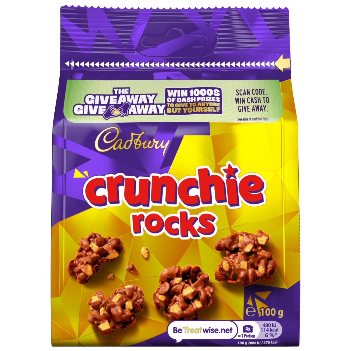 Cadbury Crunchie Rocks Chocolate Bag 100g