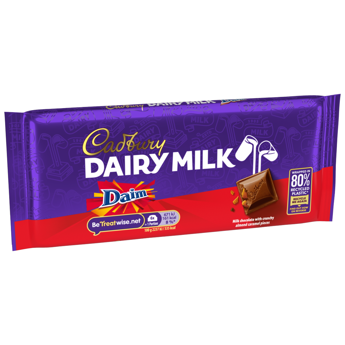 Cadbury Dairy Milk Daim Chocolate Bar 120 g