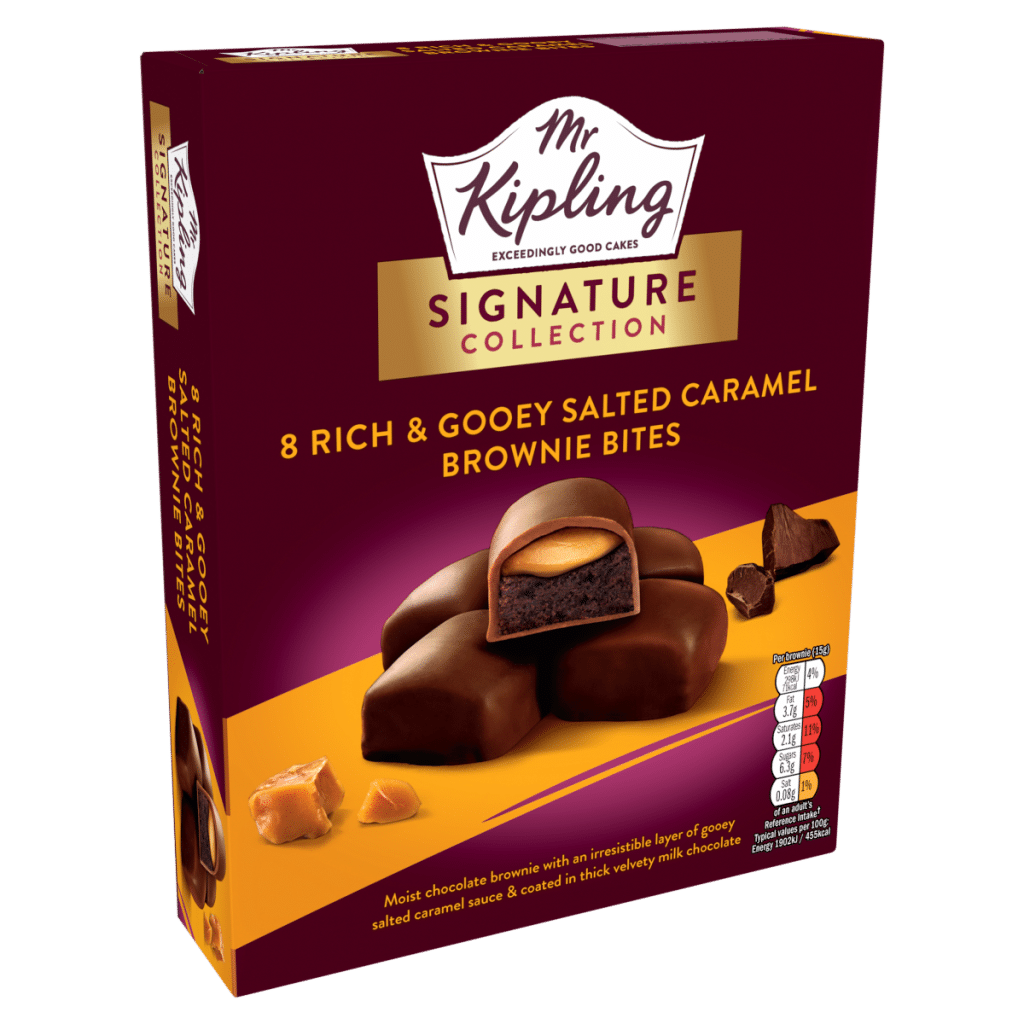 Mr Kipling Signature Collection 8 Rich & Gooey Salted Caramel Brownie Bites