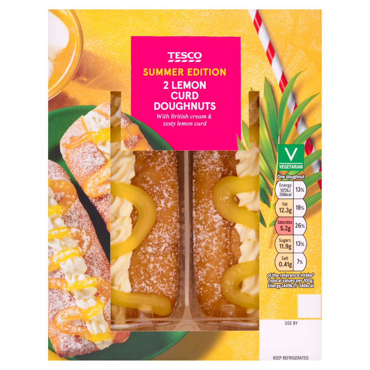 Tesco Summer Edition 2 Lemon Curd Doughnuts