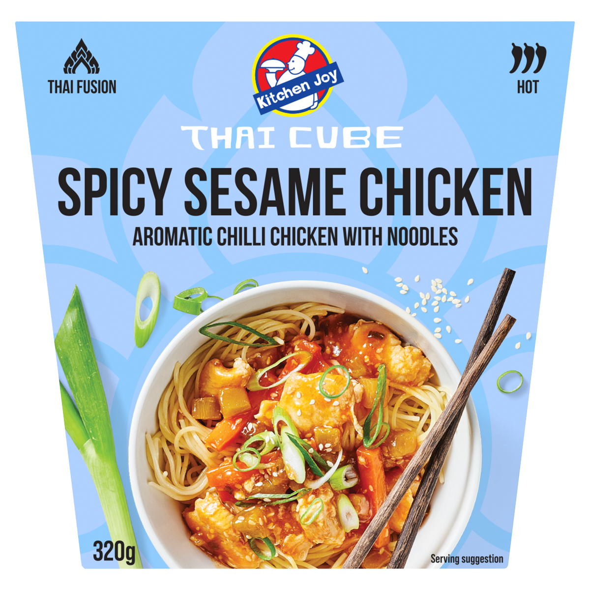 Kitchen Joy Thai Cube Spicy Sesame Chicken Aromatic Chilli with Noodles 320g