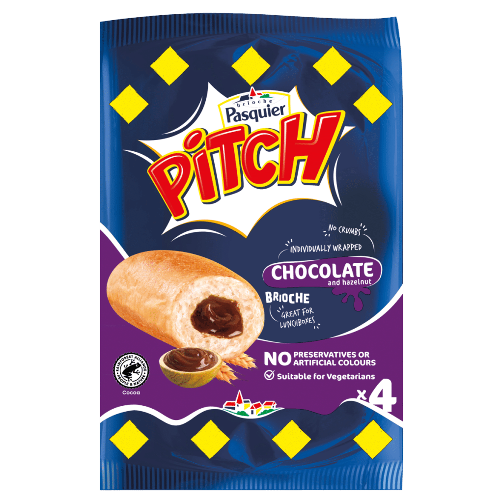 Brioche Pasquier Pitch Chocolate and Hazelnut Brioche 4 x 37.5g (150g)