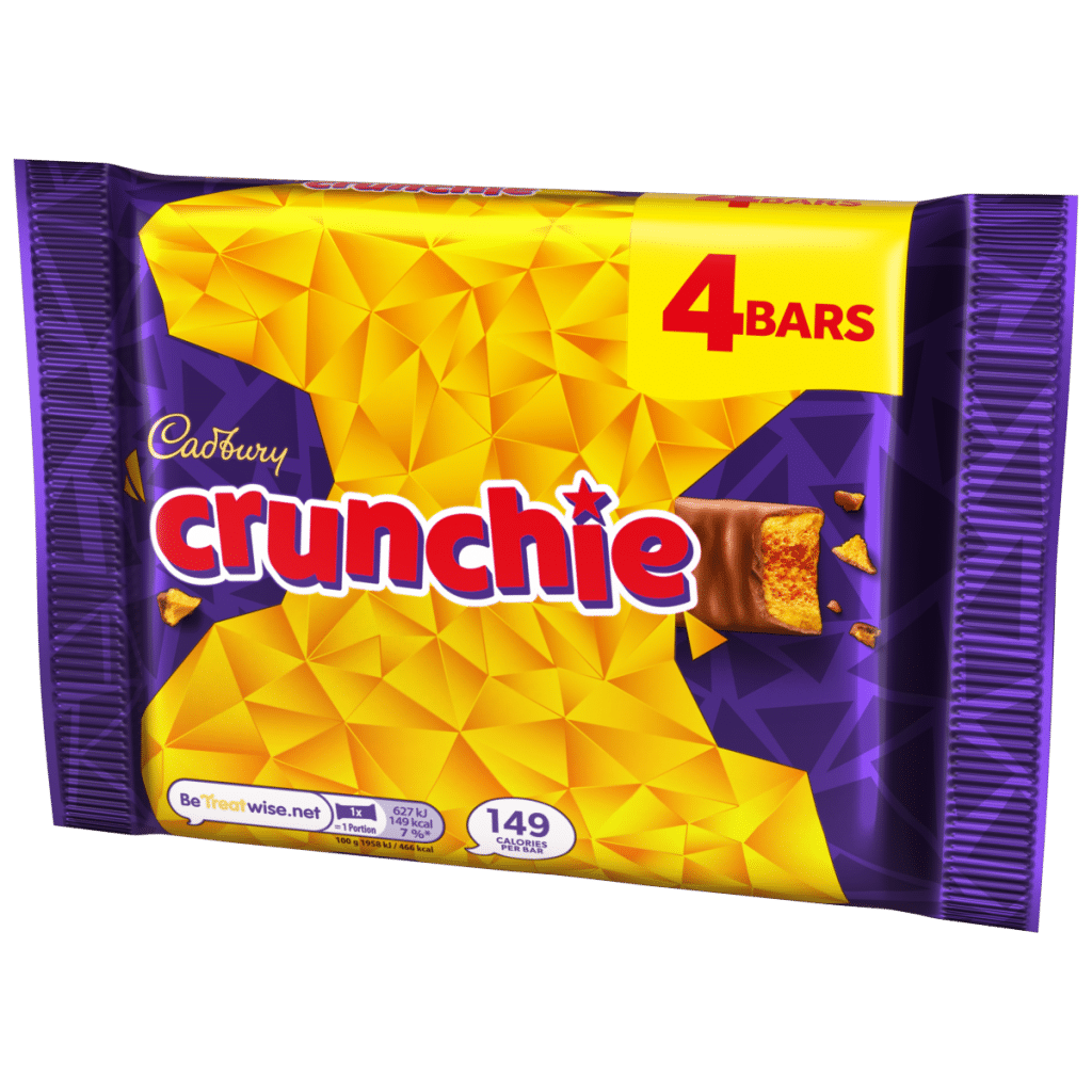 Cadbury Crunchie Chocolate Bar 4 Pack Multipack (4x32g) 128 g
