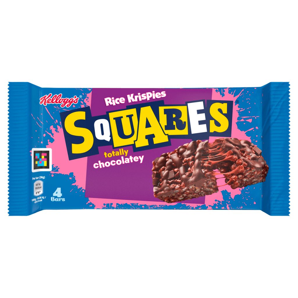 Kellogg’s Squares Totally Chocolatey Rice Krispies Bars 4 x 36g (144g)