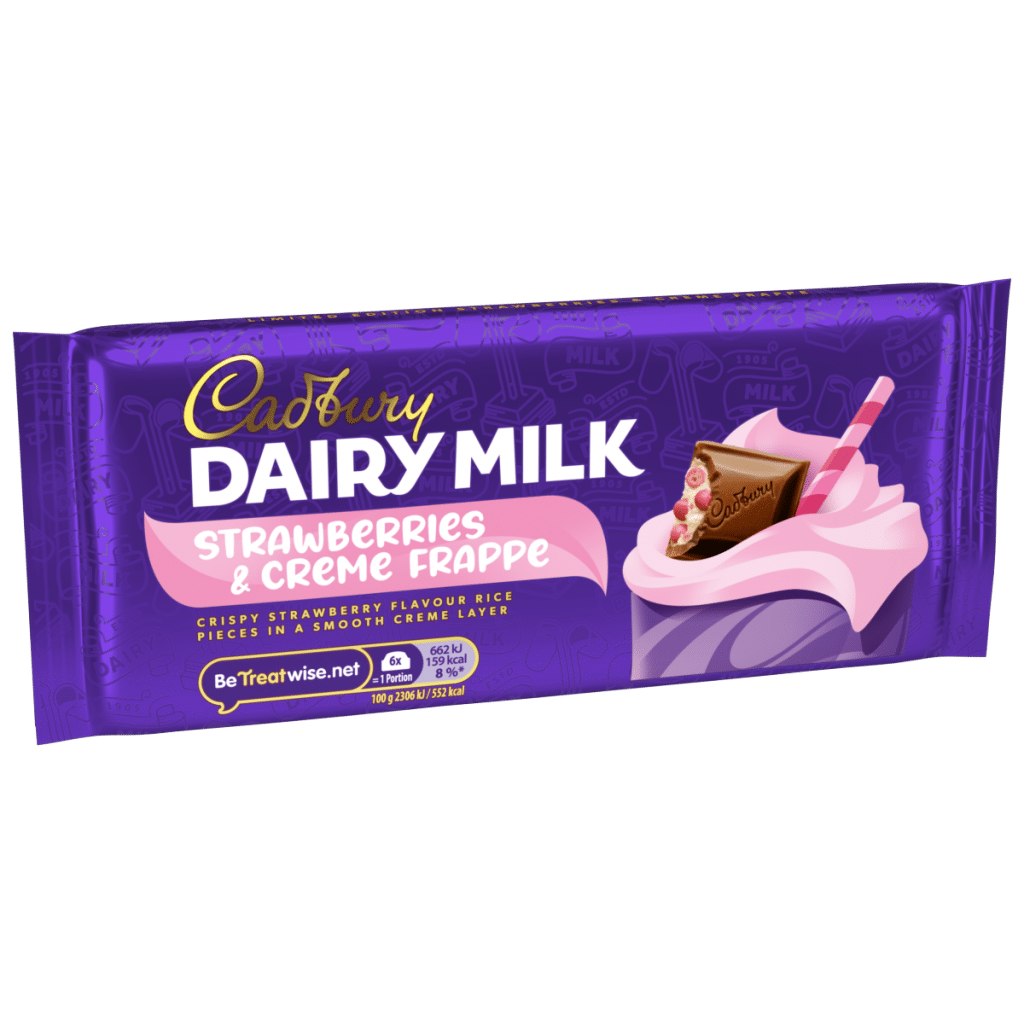 Cadbury Dairy Milk Strawberries & Creme Frappe Chocolate Bar 115 g