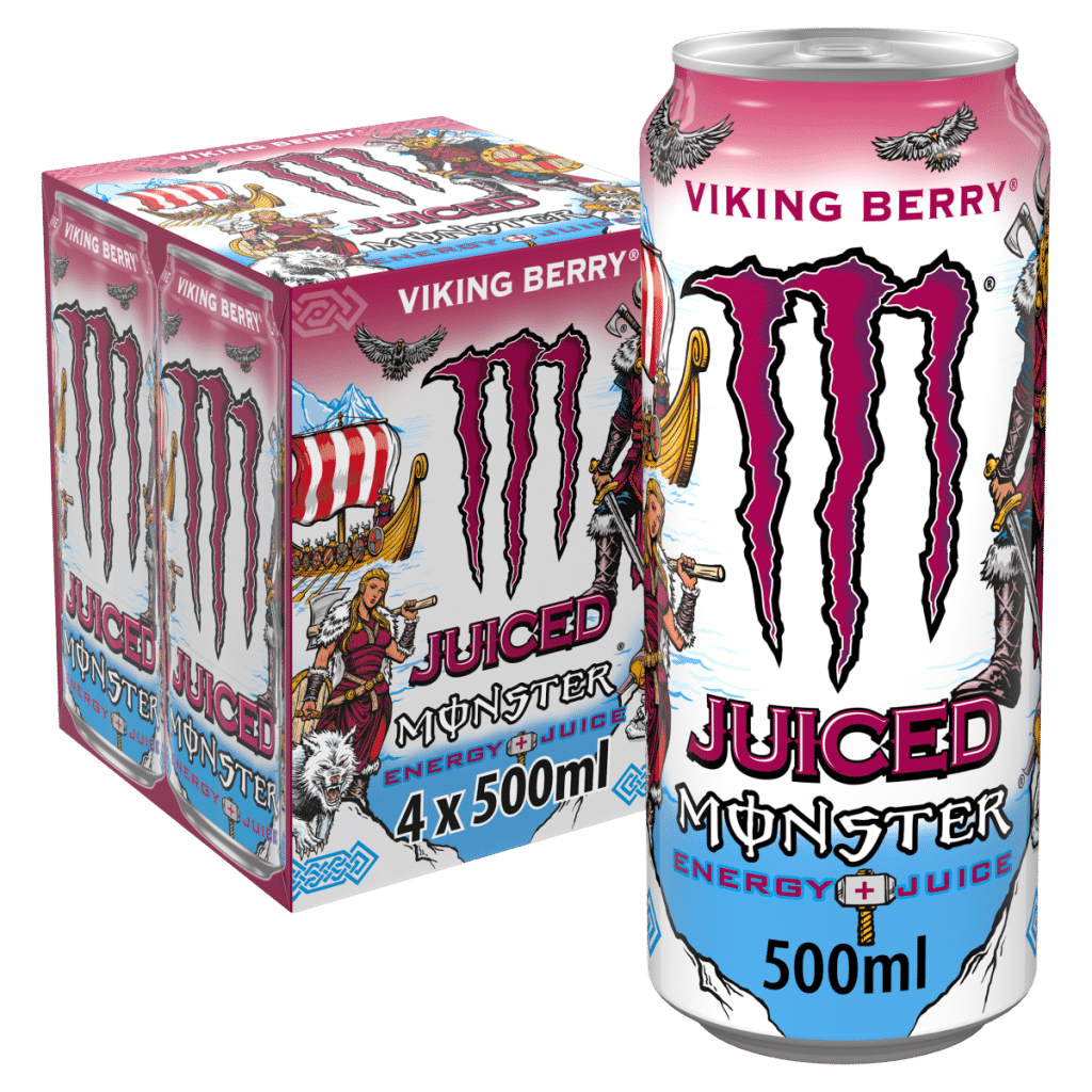 Monster Energy Drink Viking Berry 4 x 500ml Cans