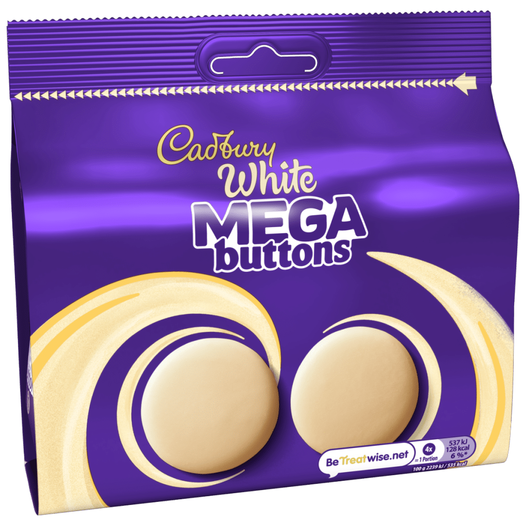 Cadbury White Mega Buttons Chocolate Bag 192 g