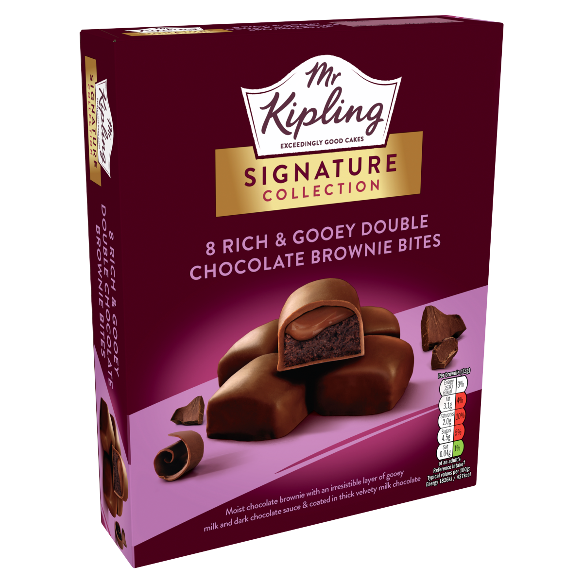 Mr Kipling Signature Collection 8 Rich & Gooey Double Chocolate Brownie Bites