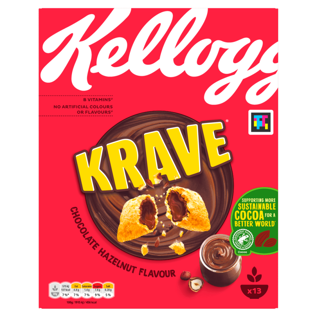 Kellogg’s Krave Chocolate Hazelnut Flavour Breakfast Cereal 410g