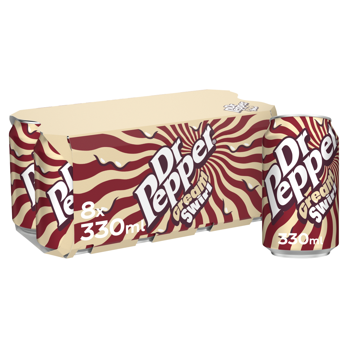 Dr Pepper Cream Swirl 8 x 330ml Cans