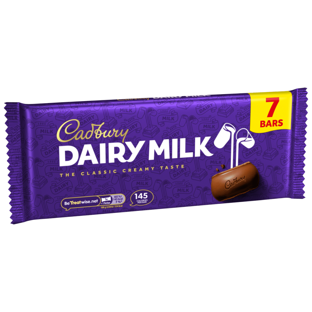 Cadbury Dairy Milk Chocolate Bar 7 Pack Multipack 190.4 g