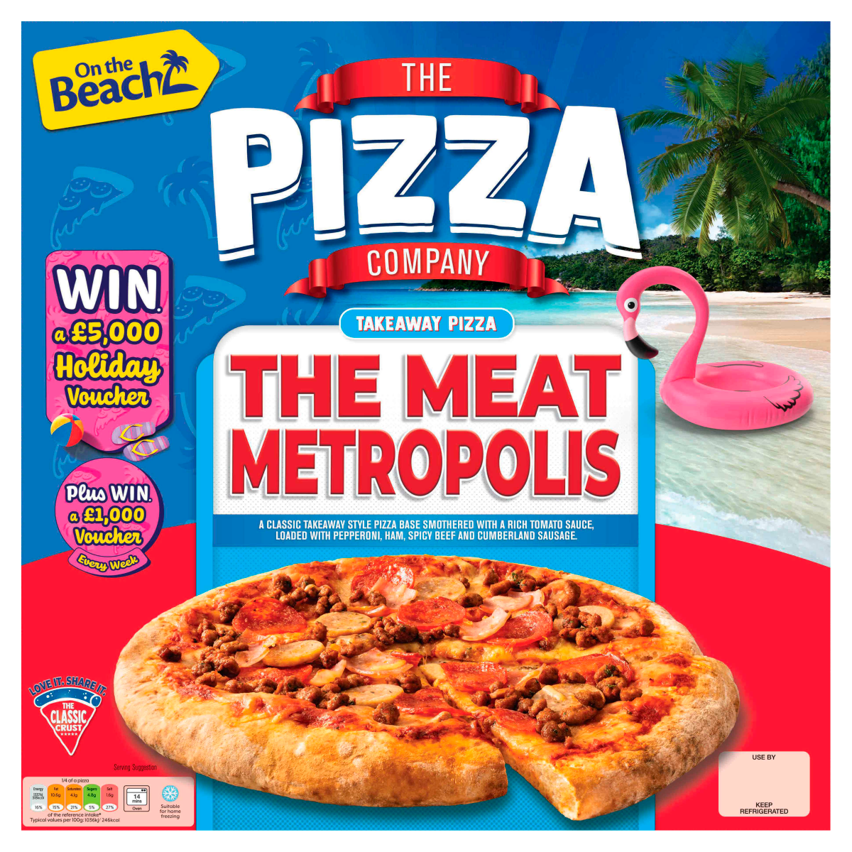 The Pizza Company Takeaway Pizza the Meat Metropolis 520g