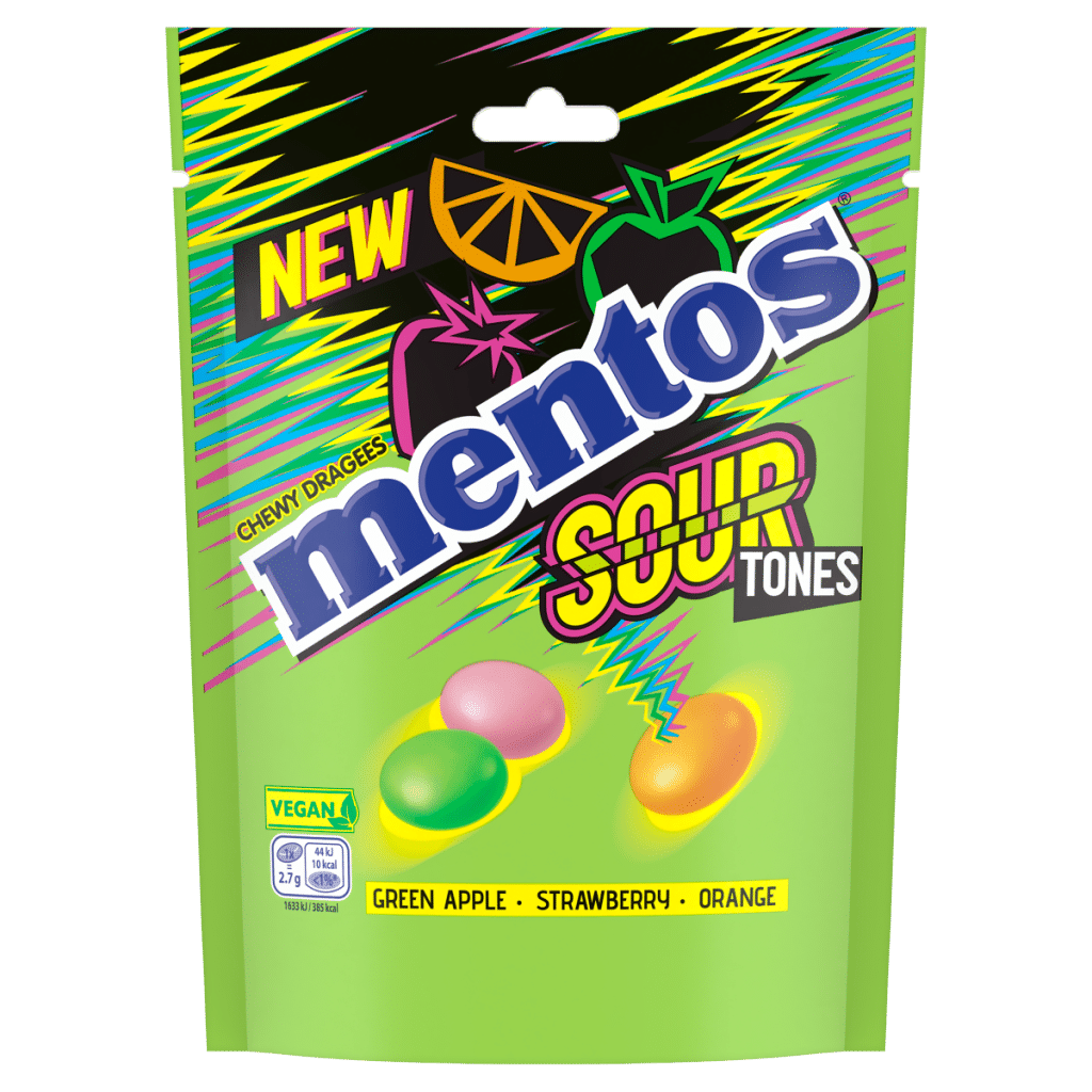 Mentos Sour Tones Chewy Dragees 150g