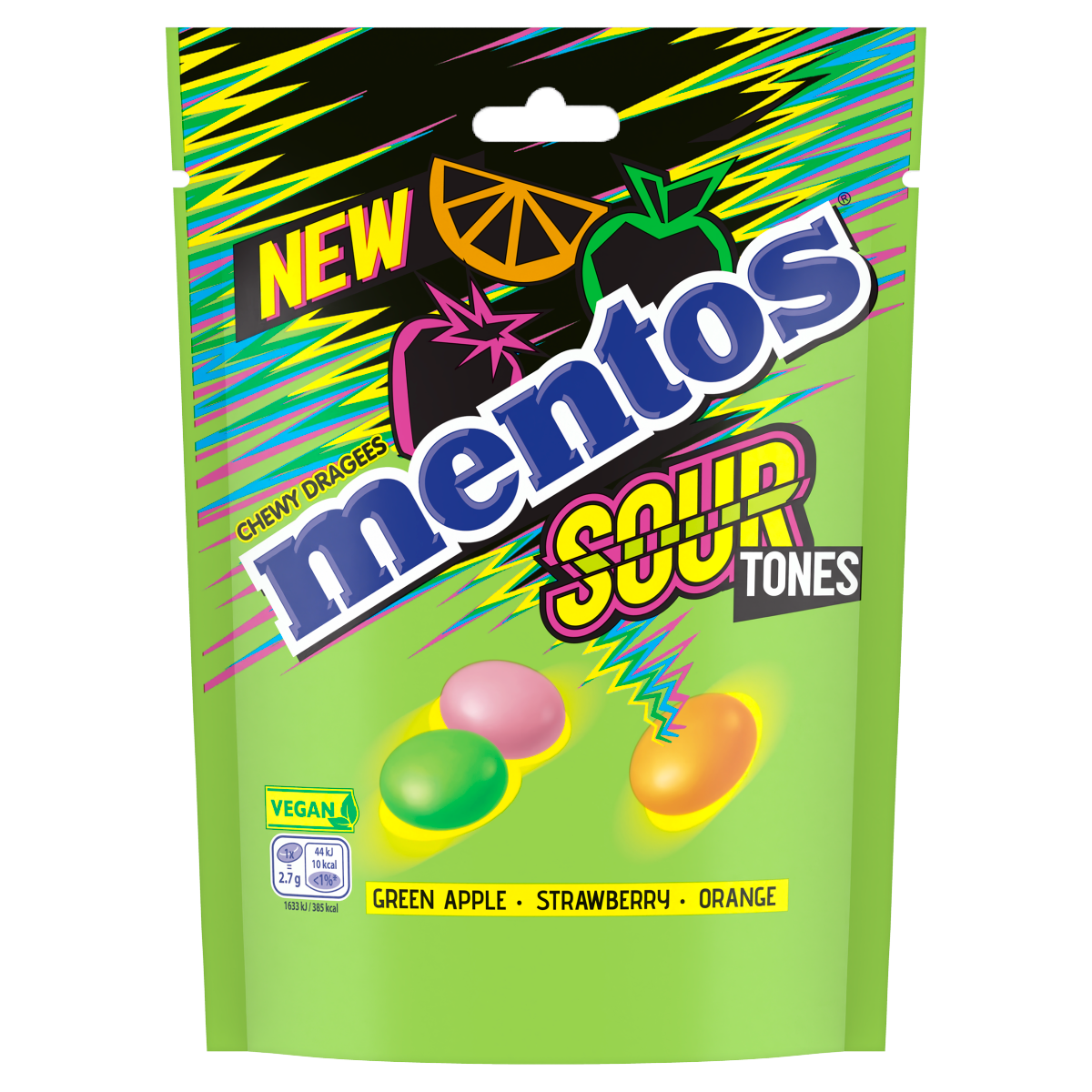 Mentos Sour Tones Chewy Dragees 150g