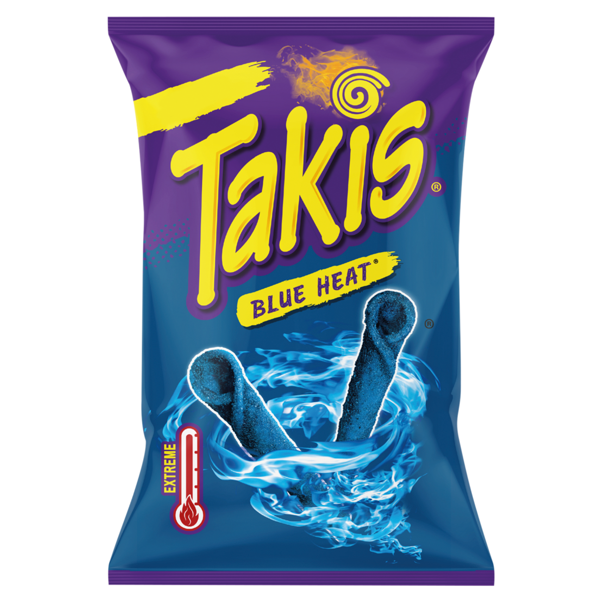 Takis Blue Heat Seasoned Chilli and Lime Flavour Fried Maize Snack 100g